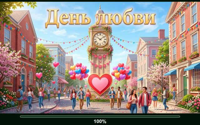 День Любви — экран загрузки игры